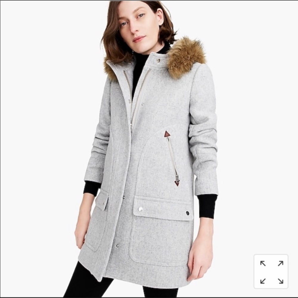 JCrew Chateau parka in Italian stadium-cloth wool - Heather Dusk